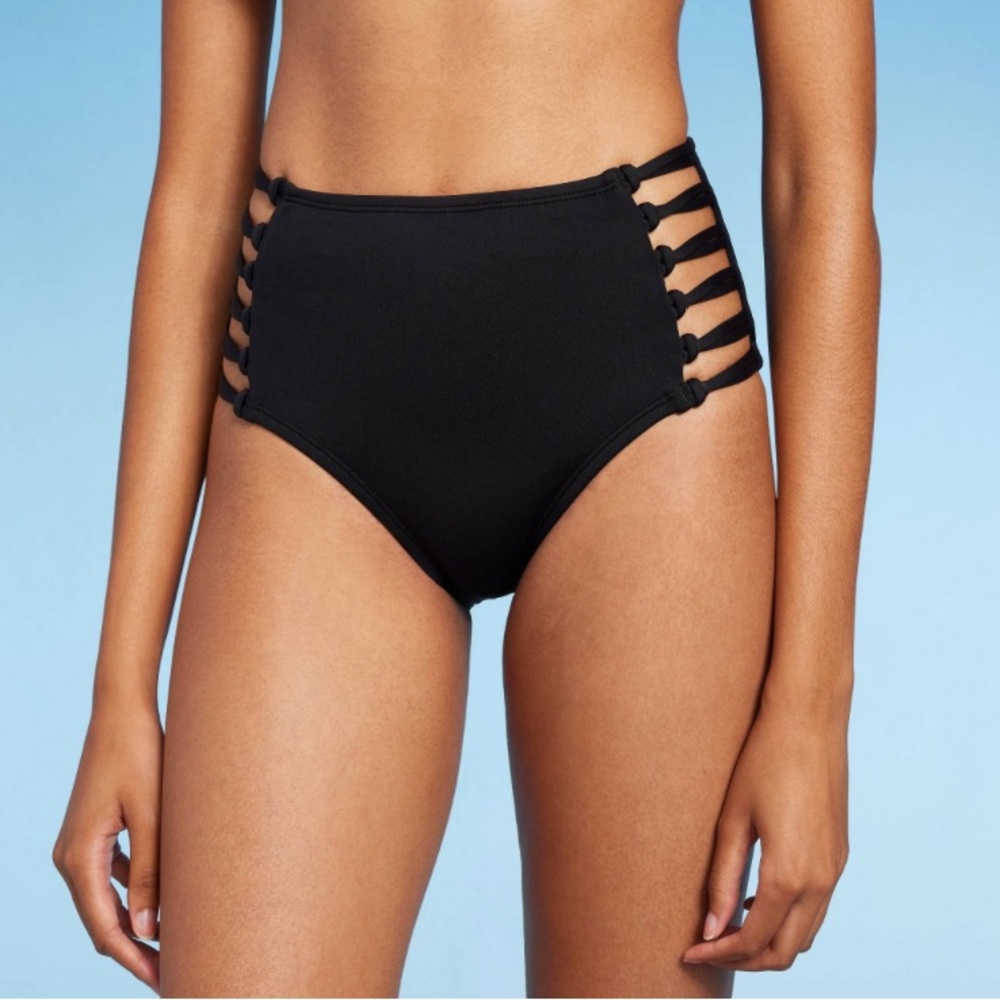 High waisted swim bottoms small